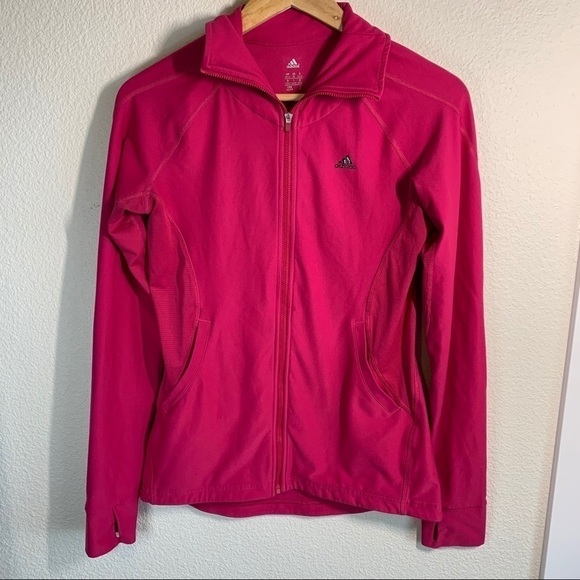 Adidas Climalite Full Zip Jacket Pink Size XS - Picture 1 of 9